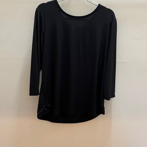 Roz & Ali Classic Black Long Sleeve Top